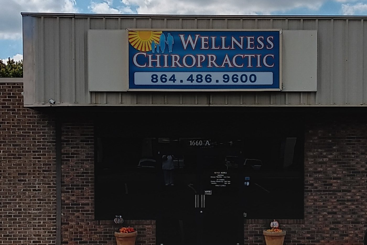 Wellness Chiropractic Health Center storefront at 1660A East Main Street in Duncan, SC